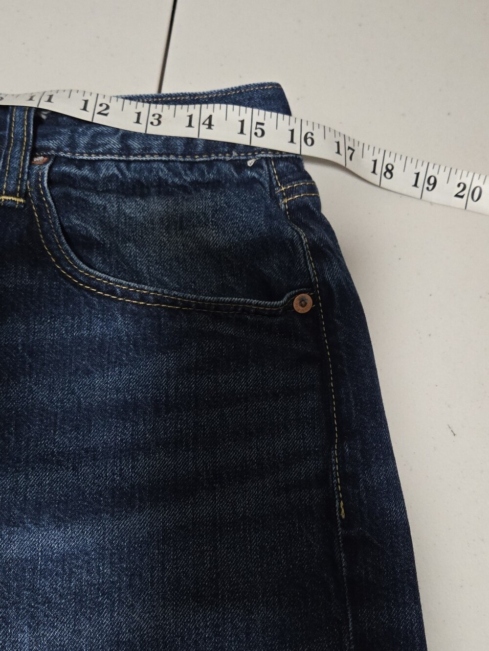 AE77 Premium Stovepipe Blue Organic Cotton Jeans Size 12 Short - Picture 11 of 13